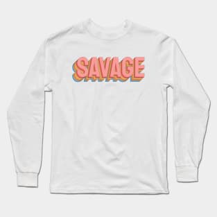 Savage Colorful Pastel Retro Long Sleeve T-Shirt